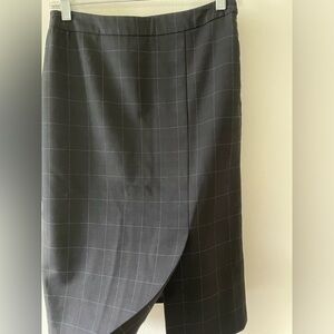 Wool Career Skirt in Black Made in Korea